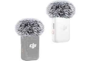 YOUSHARES Bonnette Micro Anti Vent Compatible avec DJI Mic 2 Lavalier sans Fil et OSMO Pocket 3 Créateur, Mousse Micro en Fourrure Filtre Anti Pop Professionel Adapté à DJI Mic 2 (2 Pièces)