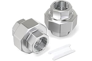 ERGAOBOY 2 pièce Raccord femelle en acier inoxydable 304 1" BSP, raccord union, adaptateur fileté pour eau/huile/gaz