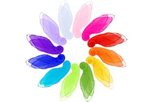 Werownsgso 12PCS Écharpes Jonglage, Danse et Magie, Spectacles d'enfants - 60 x 60 cm, Couleur Écharpes Sensorielle pour Bébé