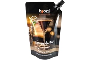 BOOZY.CO.UK LET THE DRINKS COME TO YOU Boozy Cocktails, Espresso Martini, Ready-to-Drink, 12% ABV, 500ml, Premium Ready Mixed Cocktail