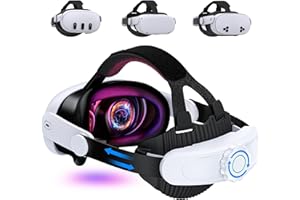 ALEEMTRY Head Strap for Meta Quest 3S/Quest 3/Quest 2, Adjustable Elite Strap Replacement for Quest 3, VR Helmet Support, Comfort, Pressure Reduction, Game Time Extension