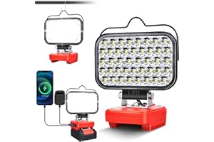 FYJUL Lampe für Einhell 18V Akku, Hell Baustrahler Taschenlampe Light Tragbare LED-Licht für Einhell Battery, Arbeitsleuchte Flutlichter Zubehör für Baustellen,Autoreparaturen, Camping(Kein Akku)
