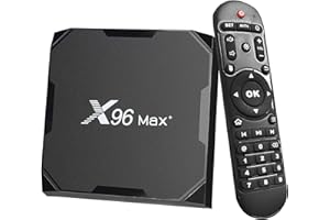 LA TAG X96 Max Plus Smart TV Box 4 GB 32 GB Android TV Box 9.0 Amlogic S905X3 Quad Core Media Box, Supporto 4K/3D/2.4 e 5G WiFi/BT 4.0/HDMI 3.0 Lan Smart Media Player con telecomando