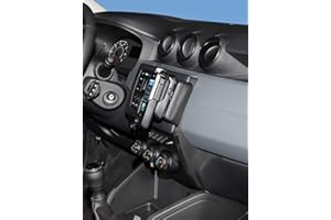 KUDA Handyhalterung passend für Dacia Duster ab 2018 bis 2020 (2. Gen) - Telefonkonsole für Smartphones, Handys, Navi und mehr – Kunstlederkonsole, schwarz, 3265