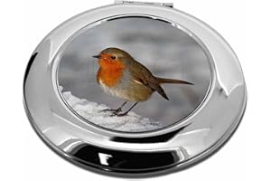 Advanta Group Robin on Snow Wall Make-Up Round Compact Mirror
