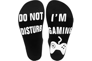 ZoomPlay Novelty Socks Funny Socks DO NOT DISTURB, I'M GAMING Sock, Gamer Socks, Birthday Present Christmas Gifts for Game Lovers Men Women Unisex, Without Gift Box