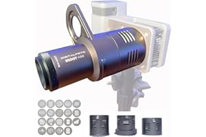 DF DIGITALFOTO Mini Snoot Ottico, Mini Snoot Attacco di Proiezione con Supporto Zhiyun/Ulanzi/Go-Dox, 19 Gobos, Telaio Magnetico, Compatibile con ZHIYUN CINEPEER CX100, Godox ML100Bi/ML60IIBi