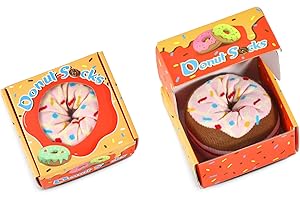 AGRIMONY Calcetines Donuts Mujer Niñas Divertidos- Personalizados Originales Dibujos Estampados Graciosos Frikis Colores Arte- San Valentin Regalos Originales Navidad Cumpleaños para Mujer Joven Chicas Jovenes