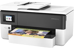 HP Officejet Pro 7720 All-in-One Printer - Color Inkjet (Copy, Scan, Print, A3, Automatic Document Feeder, Duplex, Wifi), Black, White