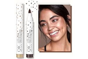 SOMGKIN Długopis do makijażu piegów, trwały, miękki w kropki, trwały, wodoszczelny, neutralny, lekki (02#ciemnobrązowy)