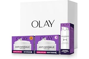 Olay Anti-Rughe Tonifica & Rassoda Set Regalo: Crema Giorno + Crema Notte + Siero 2in1, Skin Care Anti-Età