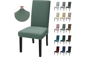 Ystyle Rozciągliwy Pokrowce Na Krzesła 6 Sztuk, Wymienne Elastyczne Osłona Na Krzesła, Zmywalne Odporne Na Zarysowania Pokrowiec Na Siedzisko, Do Restauracja Kuchnia Bankiet, Jasnozielony