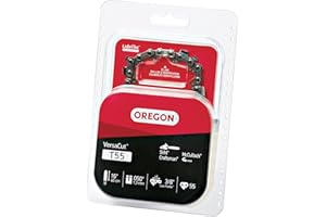 Oregon T55 VersaCut Chainsaw Chain for 16-Inch Bar - 55 Drive Links - Low-Kickback chsin fits Stihl, Craftsman, McCulloch and More,Silver