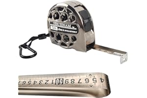 Cinta Metrica 5 Metros Profesional, Waldspring Cinturón de Flexometro de 19 mm * 5 m, 1 Pieza, Impermeable, Resistente a la Arena y al Óxido