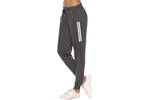 Sykooria Pantalones Deportivos Casuales para Mujer, Pantalones de Jogger de Cintura con cordón de algodón Pantalones de chándal Suaves y Ligeros Pantalones de chándal con Bolsillo