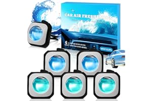 Scent-Hi Car Ambientador Coche, Brisa Marina y Coches Nuevos Clips para Ambientadores de Coche, Elimina y Previene los Malos Olores de tu Coche, Pack 6 Unidades (6 x 4 ml)