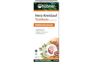 Hübner Weißdorn Herz-Kreislauf-Tonikum | Traditionelles Arzneimittel | Unterstützung der Herz-Kreislauf-Funktion | Alkoholfrei | Vegan