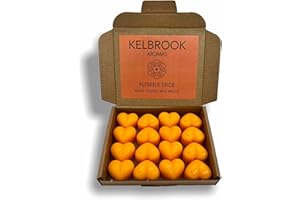 KELBROOK AROMAS Wax Melts - Pumpkin Spice | 16 Pack | Strong Scented | Made in The UK | Plastic Free | Vegan Pumpkin Spice
