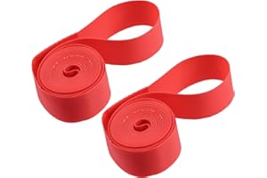 A ABSOPRO 700C Bike Wheel Rim Strip Rim Tape Tube Band PVC Red (Set of 2)