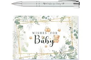 HOWAF Baby Shower Guest Book Wishes for Baby with Pen Baby Shower Advice Book Baby Scrapbook Photo Album Memory Book Alternative Baby Shower Gifts