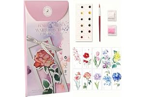CICISTORY Cahier Aquarelle, Livre Aquarelle avec Pinceau et Papier Aquarelle, Aquarelle Peinture, Adapté à la Maison, à l'École, aux Voyages et à la Peinture à l'Aquarelle pour Débutants