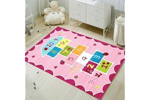 FODELIUY Hopscotch Rug for Children's Room, Hopscotch Rug, Bouncy Box Mat, Play Mat for Girls and Boys, Bouncy Mat for Children (80 x 120 cm)