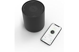 Radoff Sense *Black Limited Edition - Medidor Calidad Aire y Medidor Radon Compatible con Alexa - Accesorios para Casa Inteligente con Medidor Co2, COV, PM, Humedad, Presión Atmosférica y Temperatura
