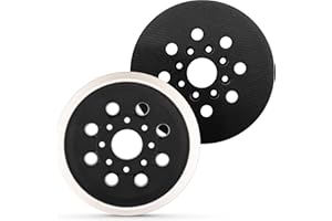 STEBRUAM 2Pcs 5 Inch 8 Hole Replacement Sander Backing Pad with Hook & Loop for Bosch Models GEX125-1A PEX220 ROS10 ROS20 ROS20VS ROS20VSC ROS20VSK Random Orbit Sander Sanding Pad