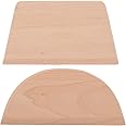 DOITOOL 2PCS Dough Scraper Tool Dough Scraper Wood Dough Chopper Pizza Dough Scraper Bread Dough Scraper Dough Cutting Tool
