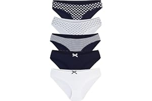 MOR Majtki dla dziewczynek, zestaw 5 sztuk, dla dzieci i nastolatków w wieku (kolorowy, rozmiar) - wygodna bielizna dziecięca dla dziewczynek z bawełny - majtki proste, w paski i wzór - majtki bez wcięcia