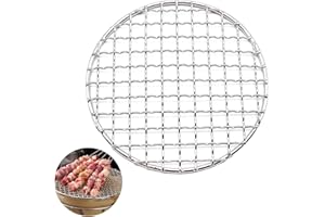 AMJKEJI Griglia rotonda in acciaio inox, diametro 15 cm, griglia rotonda per interni ed esterni, campeggio, barbecue Picnic, barbecue, griglia per il pane