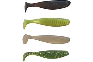 SANDAFISHING Lot de 4 leurres en caoutchouc pour brochet, sandre, 16 cm Relax Kopyto - ShadXperts Shad Leurre River 6" Jankes 6" - Pour pêche au sandre, cabillaud