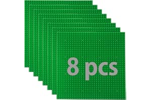 GUIHUMZ 8 Platten-Set Bauplatte Kompatibel mit Meisten Marken,Classic Bausteine Grundplatte,Kompatibel mit Bauplatte Lego Classic,25.5 * 25.5cm, Grüne