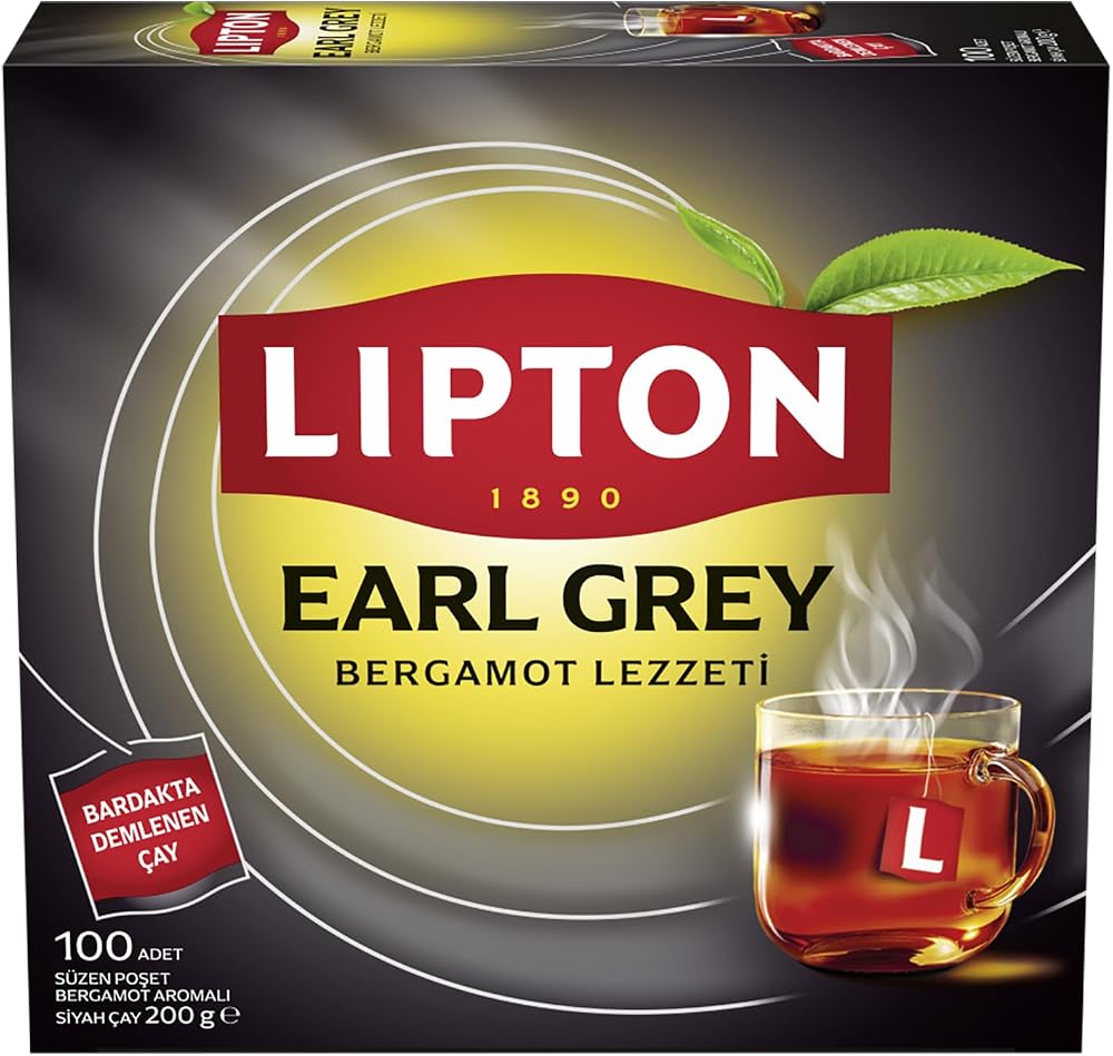 Lipton Earl Grey Bardak Poşet Çay 100'Lü 200G