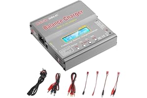 HAISITO Lipo Charger,Balance Charger Discharger with Dual Power Supply AC/DC for LiPo/Li-ion/Life Battery (1-6S),NiMH/NiCd (1-15S),PB (2-24V) (RC Battery Charger)