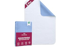 Pataya Podkładka dla osób nietrzymania moczu, nadaje się do prania, 90 x 160 cm, wodoszczelna, chroniąca przed wilgocią, podkładka pod łóżko (90 x 160 cm)