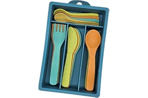 alldoro 60424 Besteck-Set Kinderküche, 17-TLG. Spielbesteck mit Messer, Gabel, Löffel & Besteckkasten, Zubehör ab 3 Jahren, Indoor & Outdoor