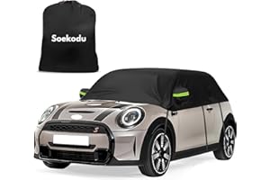 SOEKODU Half Car Cover Replace for Mini Cooper 3 Door 2000-2024, Car Covers for Outside Storage, Waterproof All Weather Car Accessories