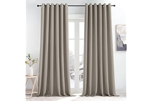 KGORGE Zasłony termiczne chroniące przed wysoką temperaturą, zasłony do salonu, na przelotkach, zestaw 2 sztuk, 245 x 200 cm (wys. x szer.), zasłony zaciemniające, nieprzejrzyste, zaciemniające, do