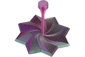 Fukaisu Estrella Fidget 3D Expandida, Colorida Estrella Fractal Octagonal con Mango y Diseño de Espiral Giratorio Herramientas Descompresión para Escritorio de Oficina