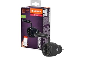 LEDVANCE SMART+ ZigBee Outdoor Plug, enchufe exterior compactoa, convierte los dispositivos convencionales en inteligentes, controlable a través de Alexa, Google y otras pasarelas Zigbee, pack de 1