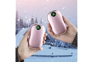 Kternay Scaldamani Ricaricabile,5000mAh Riutilizzabile Elettrico Scaldamani USB Portatile Power Bank con Display Digitale