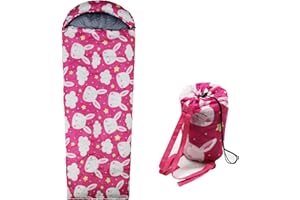 TUPHEN Sacs de Couchage pour Enfants – Sacs de Couchage de Camping avec Sac de Transport – Sac de Couchage Compact pour randonnée, randonnée 3 Saisons par Temps Chaud et Froid, léger et imperméable pour Les