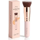 Professional Kabuki Fluid Foundation Brush - Foundation Brush | Contouring Powders - Thick Synthetic Fibers