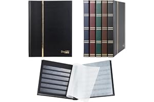 PROPHILA COLLECTION Prophila album pour timbres, 32 pages, intérieur noir (couv. noir)