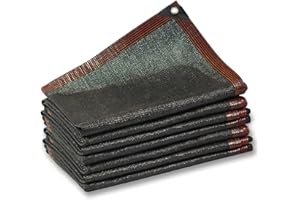 TMGJSHD Cubiertas para Invernaderos Bloqueador Solar Tela para Sombra Malla De Malla Lona De ProteccióN 80% Resistente A Los Rayos UV Plantas Flores Perreras Mascotas Negro 10 Pin (4mx6m/13.1ftx19.7ft)