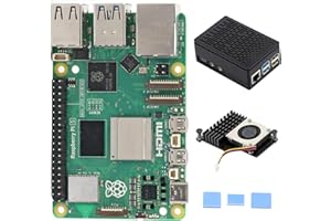 Tada Basic Kit for Raspberry Pi 5 4GB Including Pi 5 4GB Board, Pi 5 ABS Case and Active Cooler (4GB RAM)