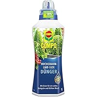 Compo Buchsbaum- und Ilexdünger für alle Buchsbäume auf Balkon, Terrasse und im Garten, Spezial-Flüssigdünger mit extra…