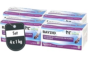 Höfer Chemie Flockkartusche Pool 4 x 1kg Bayzid - Flockungsmittel Pool - Filtert Verunreinigungen in Pool & Schwimmbad mit Sandfilteranlagen - Einfache Dosierung