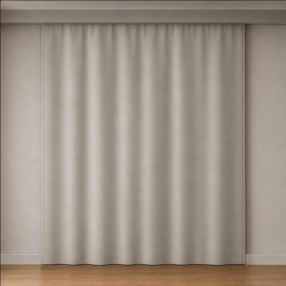 EYPER Blackout Karartma Fon Perde, Siparişe Özel Dikim | Gündüz Bile Karartır, Isı Yalıtımlı Tek Kanat | Düz Kornişe Hazır | Taş, 300 cm Genişlik x 250 cm Uzunluk
